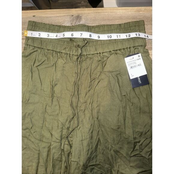 Melrose And Market Olive Moss Pull-On Trousers Pants Drawstring Waist Pockets. N - Picture 8 of 11